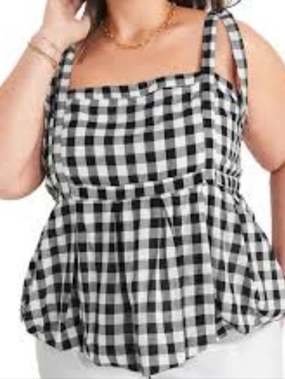 Old Navy Blouse Checker Pattern Size 3X